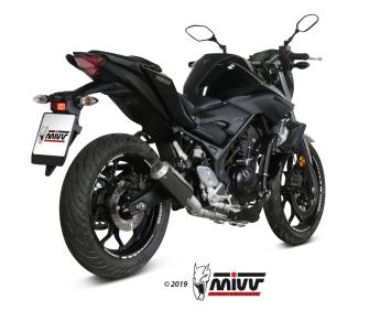 Mivv MK3 Carbon Compleet Uitlaatsysteem zonder E-keur Yamaha MT03 2016 > 2024