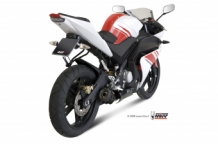 Mivv Suono RVS Black Compleet 1in1 Uitlaatsysteem met E-keur Yamaha YZF R125 2008 > 2013