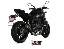Mivv GP Pro RVS Black High Mount Compleet Uitlaatsysteem met E-keur Yamaha MT-07 2014 > 2020