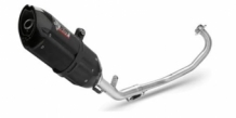 Mivv Suono RVS Black Compleet 1in1 Uitlaatsysteem met E-keur Yamaha MT-125 2015 > 2019