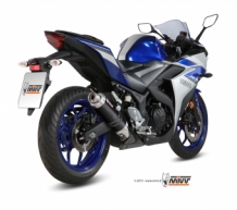 Mivv GP Carbon Slip-on Einddemper met E-keur Yamaha YZF R3 2015 > 2024