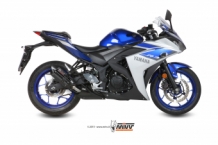 Mivv Suono RVS Black Slip-on Einddemper met E-keur Yamaha YZF R3 2015 > 2024