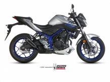 Mivv Double Gun RVS Black SLip-on Einddemper met E-keur Yamaha MT-03 2016 > 2024