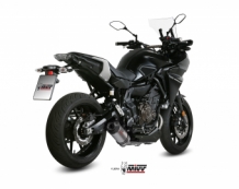 Mivv Oval Titanium met Carbon Endcap Compleet Uitlaatsysteem met E-keur Yamaha Tracer 7 / GT 2021 > 2024