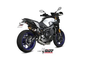 Mivv X-M1 RVS Black Compleet 3in1 Uitlaatsysteem met E-keur Yamaha MT-09 2013 > 2020