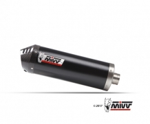 Mivv Oval RVS Black met carbon Endcap Compleet Uitlaatsysteem met E-keur Yamaha T-Max 530 2017 - 2019