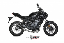 Mivv GP Pro RVS Black High Mount Compleet Uitlaatsysteem met E-keur Yamaha MT-07 2021 > 2024