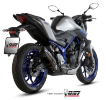 Mivv Suono RVS Black Slip-on Einddemper met E-keur Yamaha MT-03 2016 > 2024