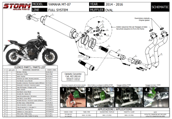 Storm By Mivv Oval RVS Compleet 2in1 Uitlaatsysteem Met E-keur YAMAHA MT-07 2014 - 2024