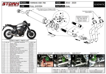 Storm By Mivv Oval RVS Black Compleet Uitlaatsysteem Met E-keur YAMAHA XSR 700 2016 - 2020