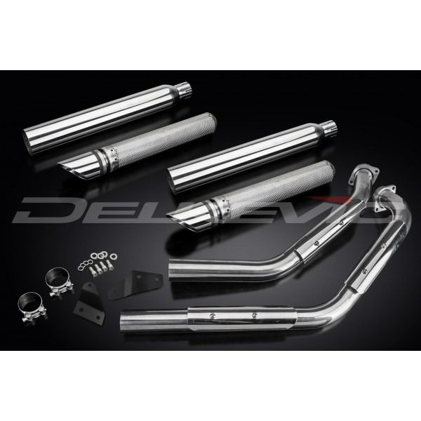 Delkevic COM37B5 volledig systeem Slash Cut RVS 550mm - Suzuki VL800 Intruder Volusia (2001-2016)