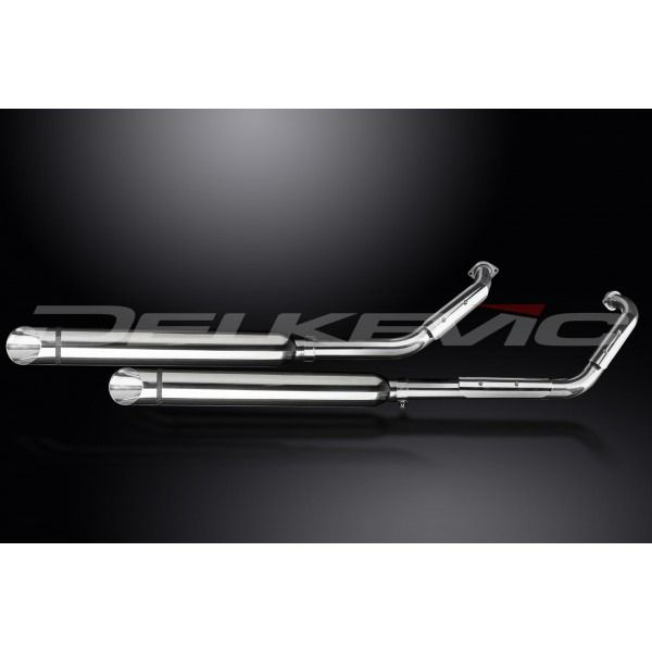 Delkevic COM37B5 volledig systeem Slash Cut RVS 550mm - Suzuki VL800 Intruder Volusia (2001-2016)