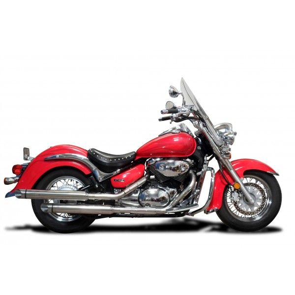 Delkevic COM37B5 volledig systeem Slash Cut RVS 550mm - Suzuki VL800 Intruder Volusia (2001-2016)