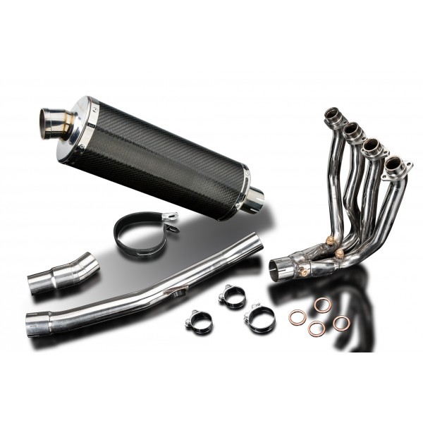 Delkevic volledig systeem 4-1 OVAL CARBON 350MM - KAWASAKI ZZR1400 2008-2011