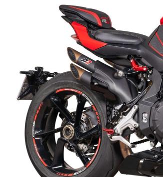 QD Power Gun Dark Bronze Einddemper met E-keur MV Agusta Brutale 1000 RR/RS 2019 - 2024