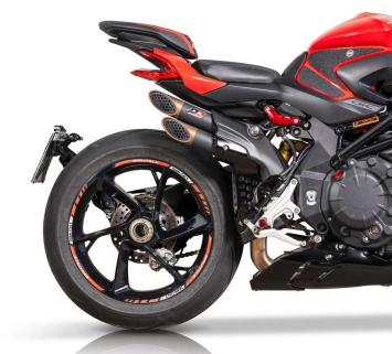 QD Power Gun Dark Bronze Einddemper met E-keur MV Agusta Brutale 1000 RR/RS 2019 - 2024