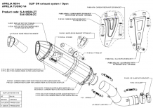 Akrapovic Slip-on Line Carbon Einddemper zonder E-keur Aprilia Tuono V4 2011 > 2016