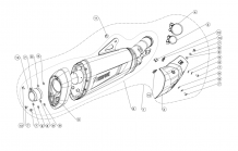 Akrapovic Slip-on Line Titanium Black Einddemper met Euro3 E-keur BMW S 1000 XR 2015 - 2016