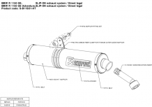 Akrapovic Slip-on Line Titanium Einddemper met E-keur BMW R 1150 GS / Adventure 1999 > 2006