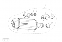 Akrapovic Slip-On Line Titanium Black Einddemper met E-keur BMW R 1200 GS / Adventure 2013 > 2018