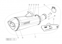 Akrapovic Slip-On Line Titanium Black Einddemper met E-keur BMW R 1200 RS 2015 > 2018