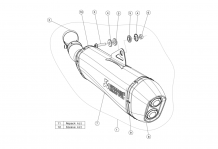 Akrapovic Slip-on Line Titanium Black Einddemper met E-keur BMW F 700 GS 2013 > 2017