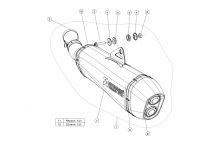 Akrapovic Slip-on Line Titanium Black Einddemper met E-keur BMW F 800 GT 2013 > 2019