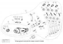 Akrapovic Racing Line Titanium Volledig Uitlaatsysteem met E-keur Honda CB 650 F 2014 - 2016