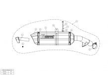 Akrapovic Slip-on Line Titanium Einddemper met E-keur Honda VFR 800 X Crossrunner 2015 > 2016