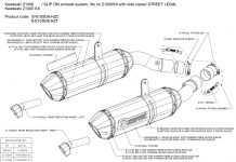 Akrapovic Slip-on Line Carbon Einddemper Paar (L+R) met E-keur Kawasaki Z 1000 2010 > 2013