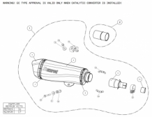 Akrapovic Slip-on Line RVS Black Einddemper met E-keur Piaggio MP3 500 / LT / HPE 2008 > 2020