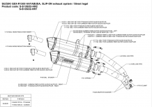 Akrapovic Slip-on Line Carbon Einddempers (L+R) Set met E-keur Suzuki GSX-R 1300 Hayabusa 2008 > 2017