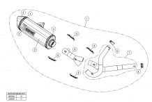 Akrapovic Racing Line Titanium Einddemper zonder E-keur Suzuki V-Strom 650 2017 > 2024