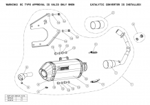 Akrapovic Racing Line RVS Black Volledig Uitlaatsysteem met E-keur Vespa Sprint 150ie 3V 2017 - 2020