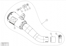 Akrapovic Slip-on Line RVS Einddemper zonder E-keur Yamaha MT03 2016 > 2021