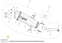 Akrapovic Slip-on Line RVS Einddemper met E-keur Yamaha Majesty 400 2007 - 2015