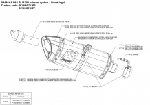 Akrapovic Slip-on Line Carbon Einddemper met E-keur Yamaha YZF-R6 2008 - 2009