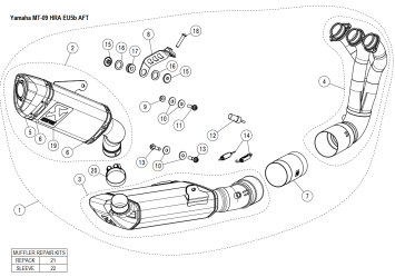 Akrapovic Racing Line Titanium Volledig Uitlaatsysteem met E-keur Yamaha MT-09 / FZ-09 2024 - 2025