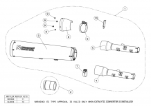 Akrapovic Slip-On Line RVS Einddemper met E-keur Yamaha SCR950 2017 - 2020