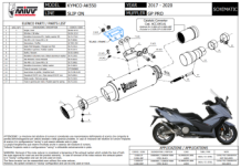 Mivv GP Pro Carbon Slip-on Einddemper met E-keur Kymco AK550 2017 > 2020