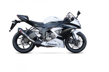 Scorpion Exhaust Serket Taper Carbon Slip-on Einddemper zonder E-keur Kawasaki Ninja ZX-6R 2013 - 2018