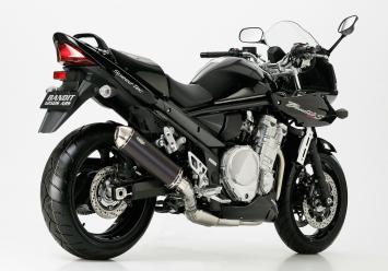 Shark DSX-5 Aluminium Black met RVS Endcap Einddemper met E-keur Suzuki GSF 1250 Bandit / S 2007 > 2016