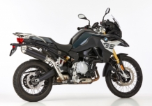 Shark DSX-5 Aluminium Black met RVS Endcap Einddemper met E-keur BMW F 850 GS 2018 > 2020