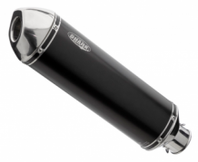 Shark DSX-5 Aluminium Black met RVS Endcap Einddemper met E-keur KAWASAKI Z750R 2011 > 2012