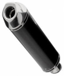 Shark DSX-5 Aluminium Black met RVS Endcap Einddemper met E-keur KAWASAKI Z750R 2011 > 2012