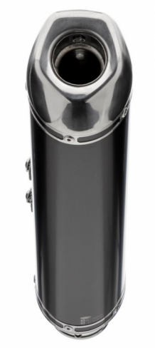 Shark DSX-5 Aluminium Black met RVS Endcap Einddemper met E-keur KAWASAKI Z750R 2011 > 2012