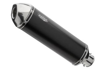 Shark DSX-5 Aluminium Black met RVS Endcap Einddemper met E-keur BMW F 800 R 2009 - 2016