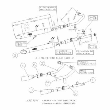 Silvertail K02 Slip-on Chromed Steel Yamaha XVS 1100 DRAG STAR met E-keur 1999 - 2003