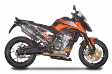 Spark Grid-O Titanium Dubbele Underseat Einddemper Set (L+R) met E-keur KTM 790 Duke 2018 - 2020