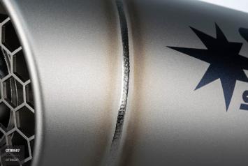 Spark Grid-O Titanium Einddemper + RVS Soundbox met E-keur Triumph Street Triple 765 RS / R / S 2017 > 2020